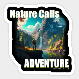 Explore and Discover new places| Nature-inspired Touch T-Shirt| Nature Calls Adventure Sticker